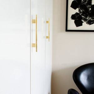 tirador para mueble de latón pulido
