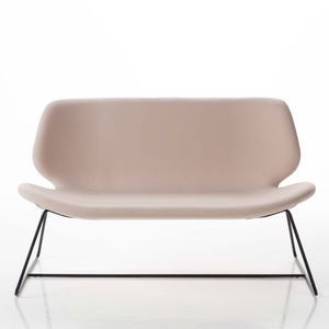 banqueta contemporánea / de tejido / de metal lacado / para el sector servicios