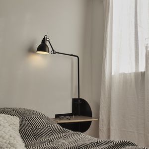 lámpara de cabecera / contemporánea / de aluminio / de roble