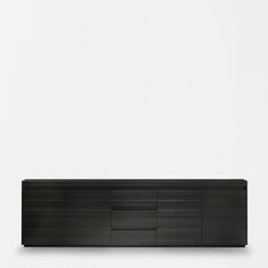 cómoda contemporánea / de madera / negra