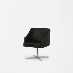 silla contemporánea / tapizada / giratoria / con patas en forma de estrella