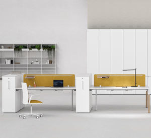 escritorio para open space / de madera / de metal / contemporáneo