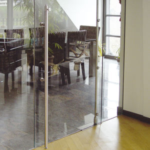 tirador de puerta para puerta de cristal / para puerta corredera / de acero inoxidable / contemporáneo