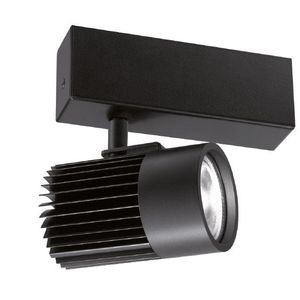iluminación sobre riel LED / redonda / de aluminio / para el sector servicios