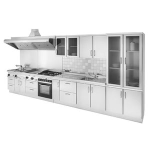 cocina profesional de acero inoxidable