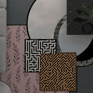 alfombra contemporánea / con motivos / de poliamida / tufting