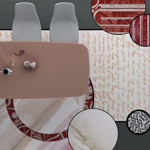 alfombra contemporánea / con motivos / de poliamida / tufting