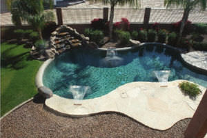 cascada para piscina