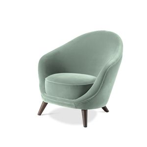 sillón contemporáneo / de tejido / de haya / negro