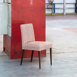 silla moderna / tapizada / de tejido / de haya