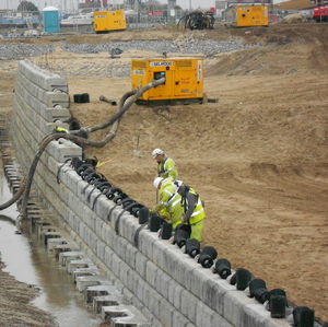 muro de contención de hormigón