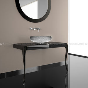 encimera de lavabo de madera lacada