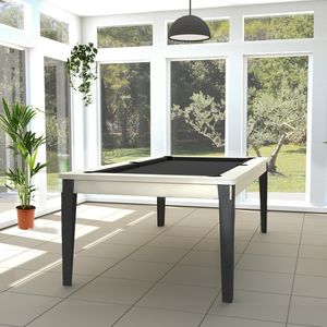 mesa de billar de estilo industrial