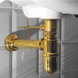 sifón para lavabo de latón