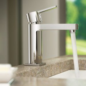 grifo monomando para lavabo / de metal cromado / de baño / con 1 orificio