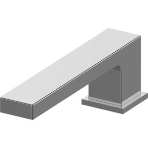 caño para bañera de metal cromado