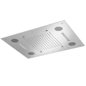rociador de ducha empotrable de techo / rectangular / con cromoterapia / lluvia