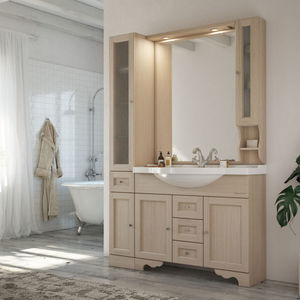 mueble de lavabo de pie / de roble / de nogal / clásico