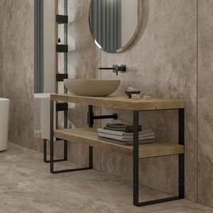 encimera de lavabo de madera