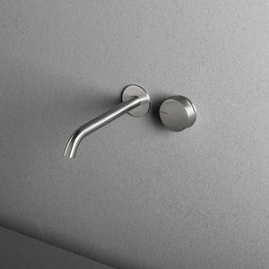 grifo monomando para lavabo / encastrable / de acero inoxidable / de baño