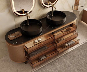 mueble de lavabo doble