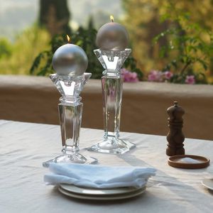 portavelas de cristal