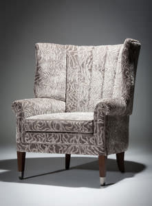 sillón clásico / de textil / con orejas