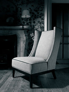 sillón clásico / de textil / con orejas