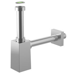 sifón para lavabo de latón cromado