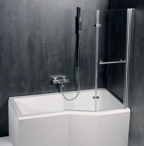 mampara de bañera plegable