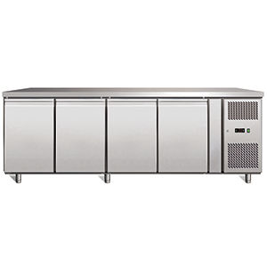 frigorífico profesional / de 4 puertas / de acero inoxidable / ecológico