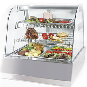 vitrina calefactada con base