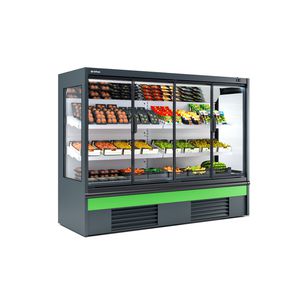 vitrina refrigerada de estantes