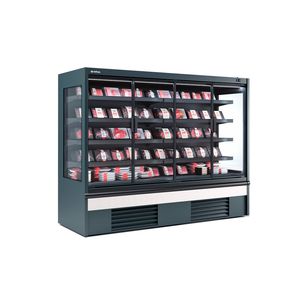 vitrina refrigerada de estantes