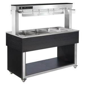 vitrina de bufé calefactada en encimera