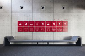 banqueta modular / contemporánea / de acero / para edificio público