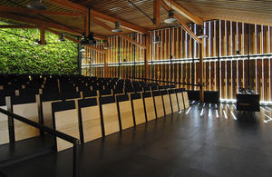 silla de auditorio de tejido