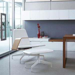 sillón de visita contemporáneo / de tejido / de metal / tapizado