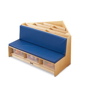 banqueta contemporánea / de contrachapado / para escuela / con almacenamiento