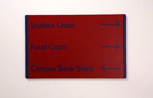 placa de señalización de pared