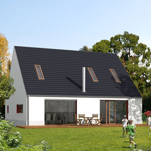 casa prefabricada / contemporánea / con armazón de madera / ecológica