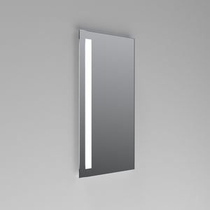 espejo para baño de pared / con luz / contemporáneo / rectangular