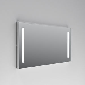 espejo para baño de pared / con luz / contemporáneo / rectangular