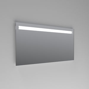 espejo para baño de pared / con luz / contemporáneo / rectangular