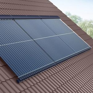 colector solar térmico de tubos de vacío / para calefacción / de vidrio antirreflejos / para techado