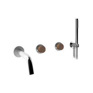 grifo mezclador para ducha / para bañera / empotrable / de acero inoxidable