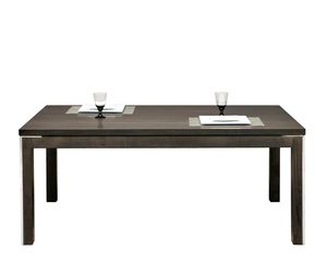 mesa de comedor contemporánea / de nogal / de haya / de acero inoxidable