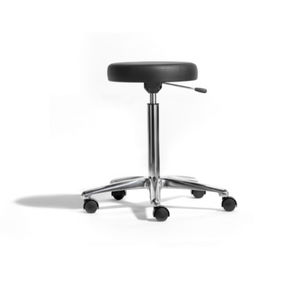 taburete moderno / de cuero / para centro de estética / con ruedas