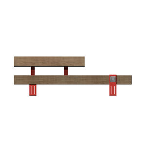 banco público / contemporáneo / de madera / de acero