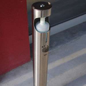 dispensador de gel hidroalcohólico de suelo